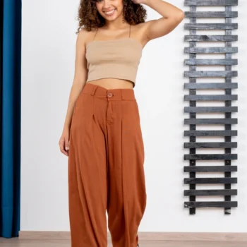 Palazo1Boton-CamelloSML-28-30-32- Pantalón 1 botón