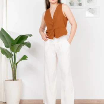 Palazo1Boton-CamelloL-28-30-32- Pantalón 1 botón