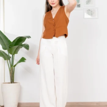 Palazo1Boton-CamelloL-28-30-32- Pantalón 1 botón